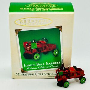 VINTAGE 2003 Hallmark Ornament Jingle Bell Express Miniature Kiddie Car Classics